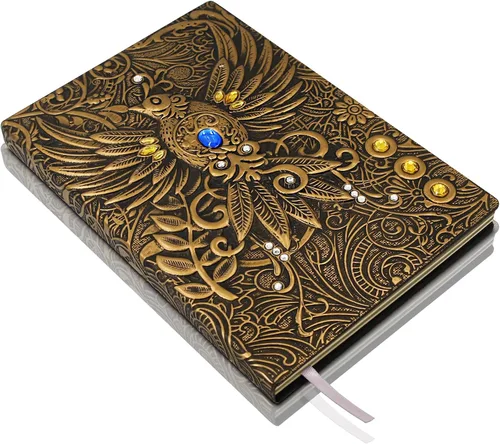Vista 20 de DND - Cuaderno de diario de mazmorras y dragones, diario de cuero en relieve 3D con papel rayado, accesorios DND, regalos DND para mujeres, hombres