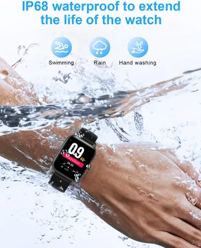 Vista 7 de Reloj inteligente para hombres y mujeres, rastreador de fitness HD de 1.85 pulgadas (respuesta/hacer llamadas/mensajes), más de 130 modos deportivos