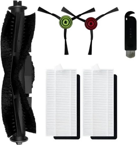 Vista 8 de Compatible con HONITURE Q6 SE robot aspirador repuesto repuesto accesorios cepillo lateral principal filtro HEPA bolsa polvo fregona (juego B)