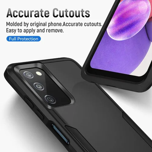 Vista 5 de Yiakeng Funda para Samsung Galaxy A03S, Galaxy A03S con protector de pantalla HD [prueba de caídas de grado militar], funda protectora de doble capa