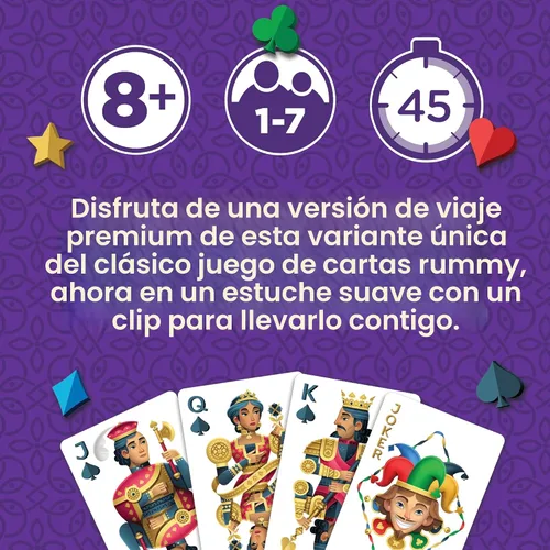 Vista 3 de Five Crowns Travel Case Rummy Style Juego de cartas para niños, noche de Cinco Corona