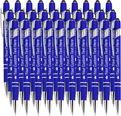 Vista 52 de STREADVE Bolígrafos personalizados personalizados con nombre grabado, logotipo, texto, bolígrafos de escritura suave, regalo personalizado para Negro