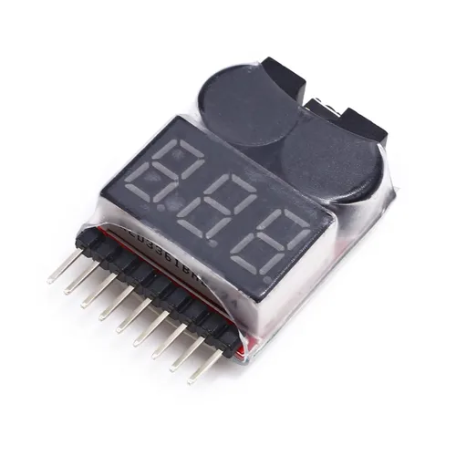 Vista 2 de 2 unids Zumbador de bajo voltaje Lipo Alarma Piezo Probador Comprobador Warner Saver Voltaje 1-8S Lipo Li-ion LiMn Li-Fe Monitor de batería
