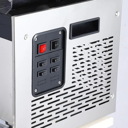 Vista 5 de 15L Dual-Tank Slushy Machine 700W Comercial Acero inoxidable Doble tanque Congelación rápida de 700 W Limpieza automática Para Blanco