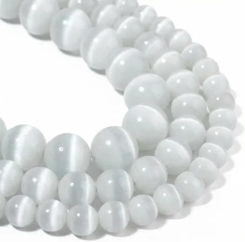 Vista 27 de 60 cuentas de piedra natural de 15⁄64 pulgadas (6 mm) con cuentas de amazonita pulidas, cuentas sueltas redondas de piedra natural con poder Piedra