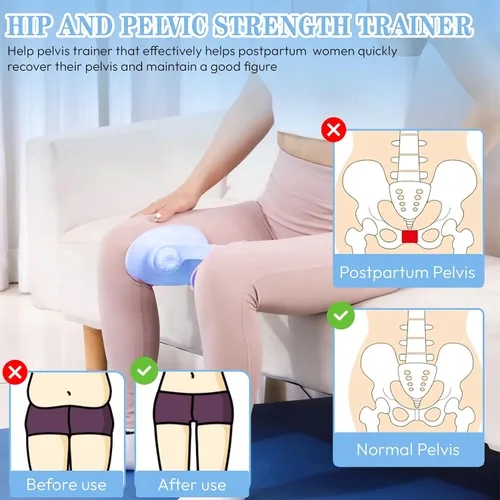 Vista 3 de Thigh Hip Trainer Kegel Exerciser, Pelvic Floor Exercise Devices, Inner Thigh Exerciser for Women Men, Thigh Exercise Equipment