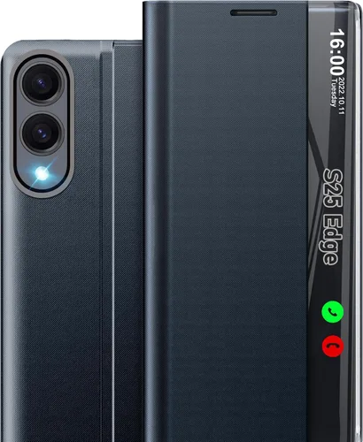 Vista 62 de Funda de teléfono para Samsung Galaxy A16 5G, Clear View Window Funda delgada de lujo para teléfono Galaxy A16 con soporte, funda protectora