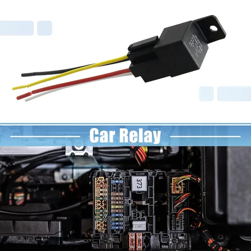 Vista 2 de uxcell JD-2912 4 Pin DC 48V 40A Universal Vehículo Vehículo Motor Fusible Relé Interruptor Potencia con 4 Arnés