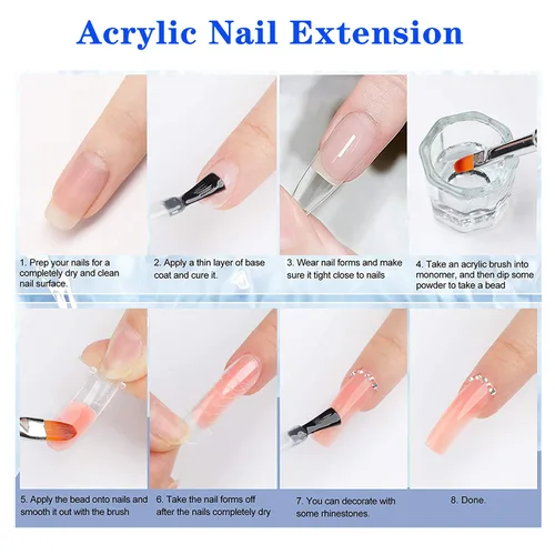 Vista 5 de MAGIC ARMOR Monómero líquido acrílico, monómero acrílico profesional de 5.1 fl oz para kit de sistema de uñas, secado rápido para extensiones de uñas