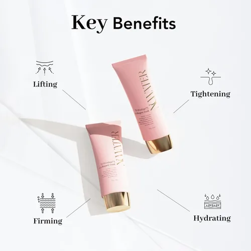 Vista 3 de NOWATER Mascarilla facial de colágeno para piel cristalina, colágeno hidrolizado coreano y 6 péptidos, reafirma e hidrata visiblemente en 15