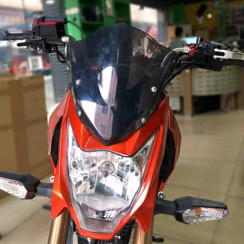 Vista 9 de GUAIMI Parabrisas de Motocicleta Deflector de Viento Pantalla Deportiva Deflector de Viento para Z125 2015-2019