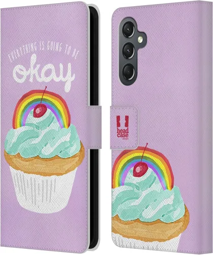 Vista 120 de Head Case Designs Assortment Cupcakes Happiness Leather Wallet Case Compatible with Samsung Galaxy A07 4G Surtido