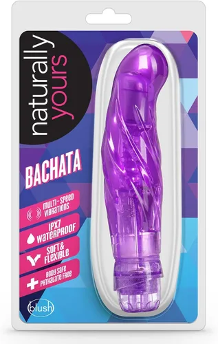 Vista 5 de Blush Bachata - Vibrador estimulante del punto G curvado - Cabeza bulbosa suave - Cuerpo semirrígido Flexishaft para mejorar el gspotting - IPX7