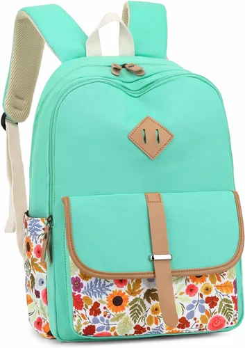 Vista 11 de Leaper - mochila escolar para niñas, mochila informal, bolsa de viaje con bolsillos laterales