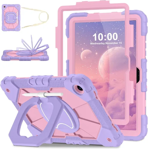 Vista 9 de WESOROL Funda para Galaxy Tab A11 Plus/A9 Plus de 11 pulgadas, a prueba de golpes para tableta Samsung A11+/A9+ con protector de pantalla con Negro