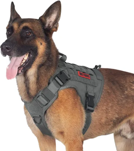 Vista 34 de OneTigris - Arnés táctico para perros pequeños, chaleco de servicio sin tirones para perros pequeños