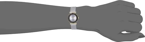 Vista 7 de Anne Klein Reloj pulsera de malla acentuada con purpurina para mujer