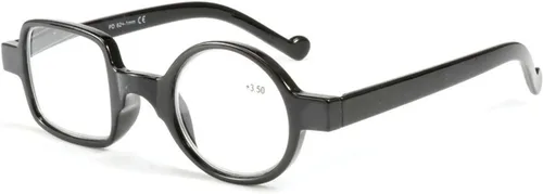 Vista 6 de Readers - Paquete de 3 lentes de lectura redondos cuadrados de resina con marco irregular de calidad para hombres y mujeres