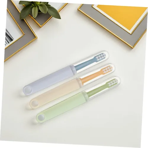 Vista 7 de PET Toothbrush Set, Double Headed Gentle Cleaning, 3pcs ABS Tpr