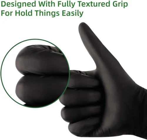 Vista 5 de Nitrile Disposable Gloves Pack of 100, Latex Free Safety Working Gloves for Food Handle or Industrial Use
