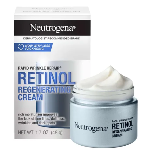Vista 6 de Neutrogena Rapid Wrinkle Repair - Crema facial regeneradora de retinol y ácido hialurónico, crema facial antiarrugas, crema para el cuello
