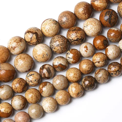 Vista 22 de 100 cuentas de piedra multicolor natural de 0.236 pulgadas (0.236 in), cuentas espaciadoras sueltas redondas para hacer pulseras, collares, aretes
