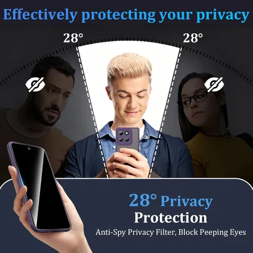 Vista 7 de Funda magnética para Motorola Edge 2026, con protector de pantalla de privacidad y protector de lente de cámara, [militar a prueba de golpes] funda