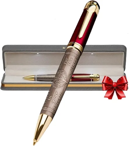 Vista 11 de S&R Somit Bolígrafo de lujo para hombres con caja de regalo, valioso bolígrafo de lujo para negocios y oficina, regalo ejecutivo para familiares