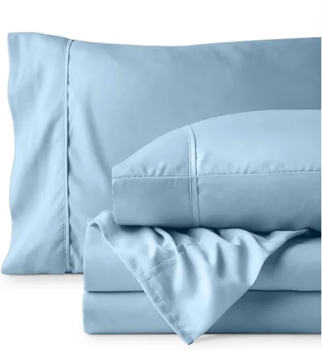 Vista 158 de Bare Home Sheet Set 1800 Ultra-Soft with 2 Pillowcases (Twin XL, Dark Blue)