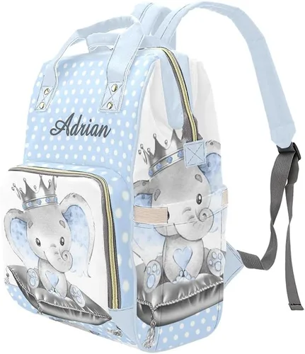 Vista 4 de Mochila de pañales personalizada con nombre para hombres y mujeres, bolsas de bebé personalizadas para enfermería, bolsa de viaje
