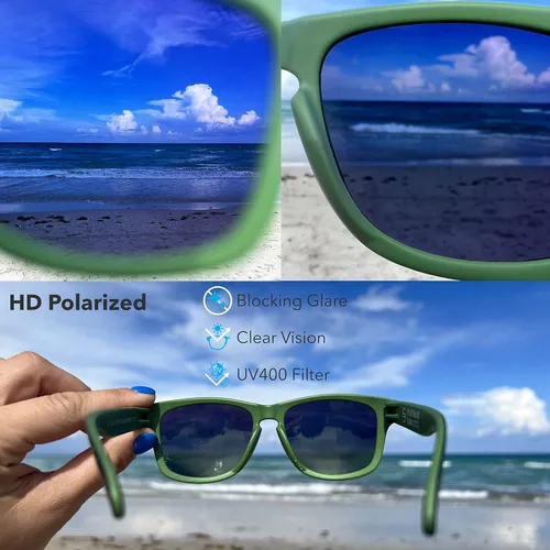 Vista 5 de Polarized Floating Sports Sunglasses for Men Women Baseball Running Cycling Golf Durable and Ultralight Frame