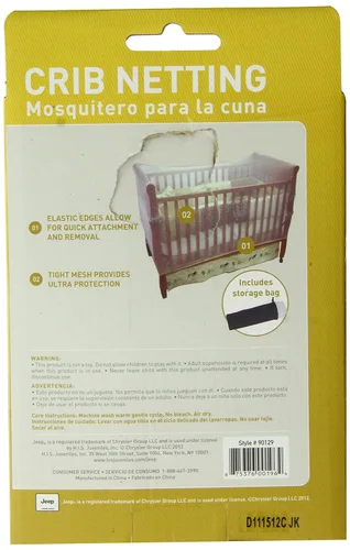 Vista 2 de Jeep Mosquitera para cuna de tamaño universal, color blanco