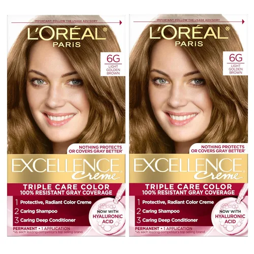 Vista 55 de L'Oreal Paris Excellence Crème Tinte Permanente para el Cabello, Color de Cabello de Triple Cuidado con Complejo Pro-Keratina para una Cobertura