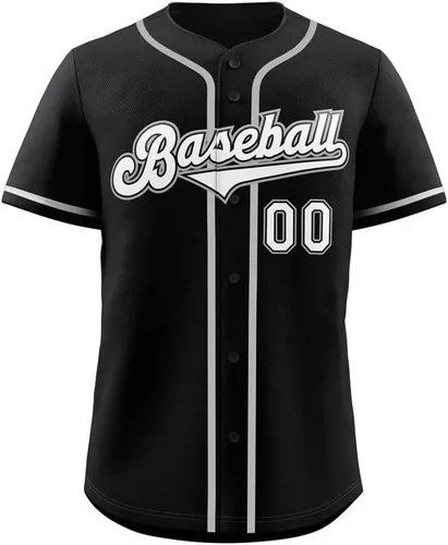 Vista 24 de Camisetas de béisbol personalizadas para hombres, mujeres, niños, camisetas con botones, personalizadas, número de nombre impreso o cosido