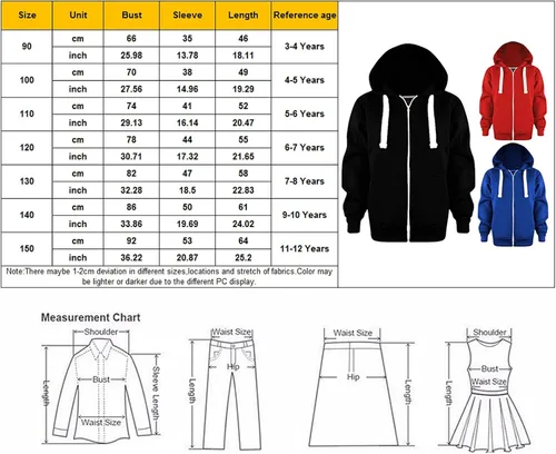 Vista 8 de Sudadera con capucha para niños y niñas, color liso, manga larga, con cremallera, chaquetas para otoño e invierno