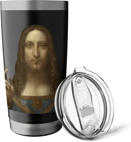 Vista 5 de Salvator Mundi by Leonardo da Vinci (1500) Stainless Steel Insulated Tumbler