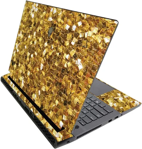 Vista 42 de MightySkins - Skin brillante con purpurina para Alienware M17 R3 (2020) y M17 R4 (2021) - Diversión de los años 90 Acabado duradero con purpurina