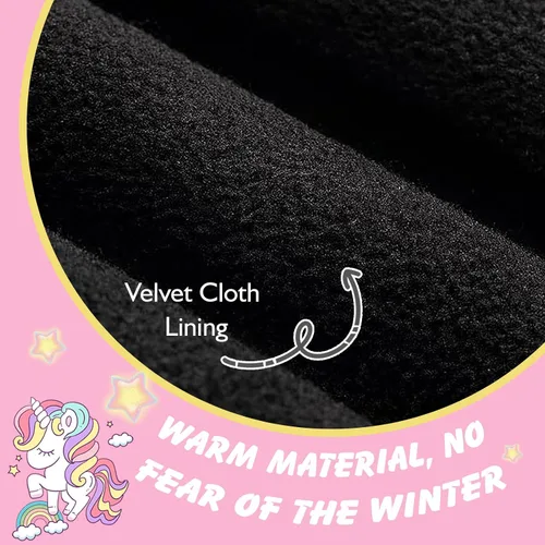 Vista 3 de MoKo Guantes de nieve para niños pequeños, antideslizantes, impermeables, con cremallera, de tela de terciopelo cálido, guantes de esquí para niños