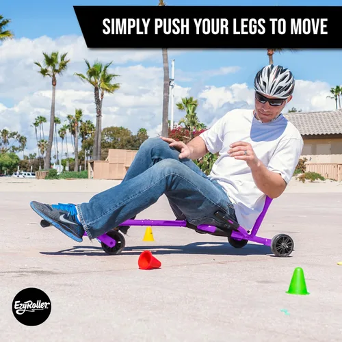 Vista 4 de EzyRoller - Triciclo Pro-X para niños y adultos, Púrpura