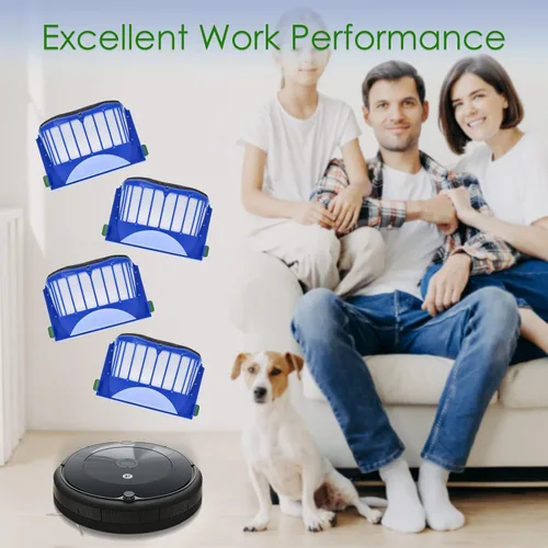 Vista 4 de ilovelife Paquete de 12 filtros HEPA de alta eficiencia, compatibles con iRobot Roomba 500 serie 600, accesorios de filtro de reposición