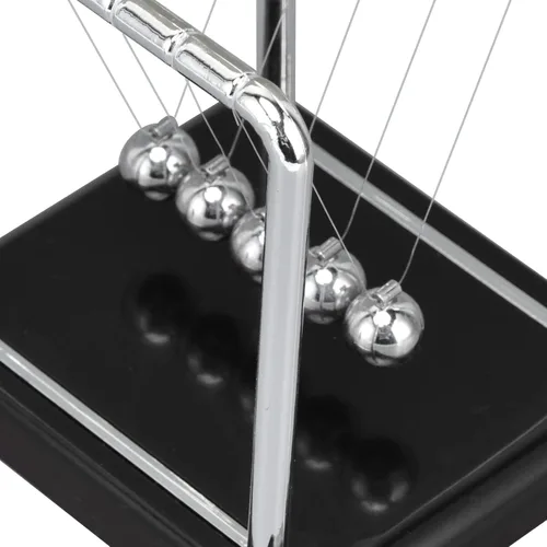 Vista 8 de Pissente Bola de péndulo de equilibrio, bolas de péndulo de metal de equilibrio Newtons, juegos de oficina, decoración de escritorio, accesorios