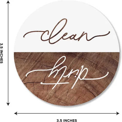 Vista 3 de ThreeKin - Imán limpio y sucio para lavavajillas, regalo de utensilios de cocina, fácil de leer, fuerte indicador magnético para decoración