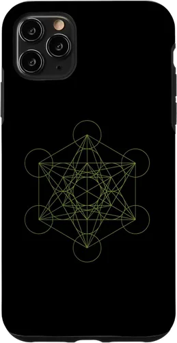 Vista 11 de Funda de yoga espiritual oculta para iPhone 15 Geometría Sagrada Metatron