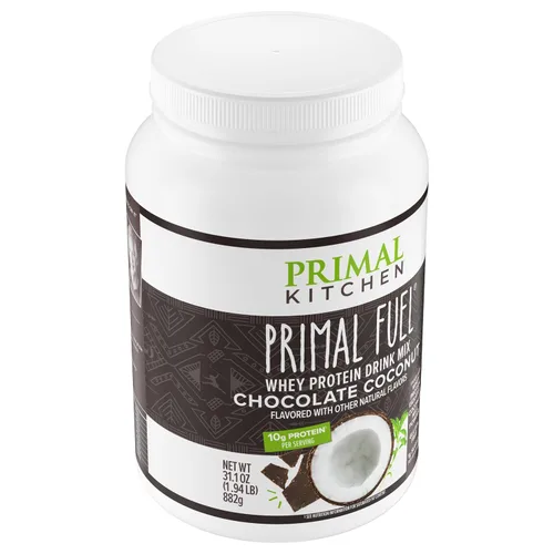 Vista 5 de Primal Kitchen Primal Fuel Proteína en Polvo de Suero de Leche de Chocolate y Coco, Sin Gluten y Sin Soja, 1.94 Libras