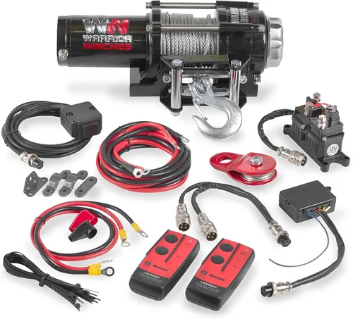 Vista 11 de Warrior Winches Ninja 2000 libras - Cabrestante eléctrico premium de 12V para ATV/UTV con cable de acero, compacto y potente de 12 voltios - Viene