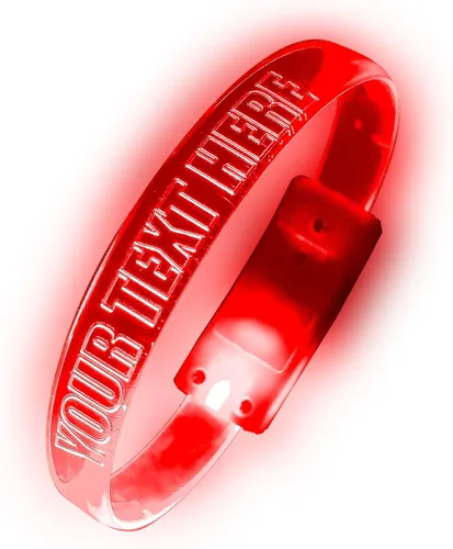 Vista 6 de Banda mágica personalizada pulsera personalizada brilla en la oscuridad Luz intermitente para conciertos Luces de funcionamiento