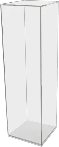 Vista 29 de Caja elevadora de acrílico de 12 x 12 x 9 pulgadas con un lado abierto sin tapa, negro brillante, versátil cubo cuadrado de almacenamiento