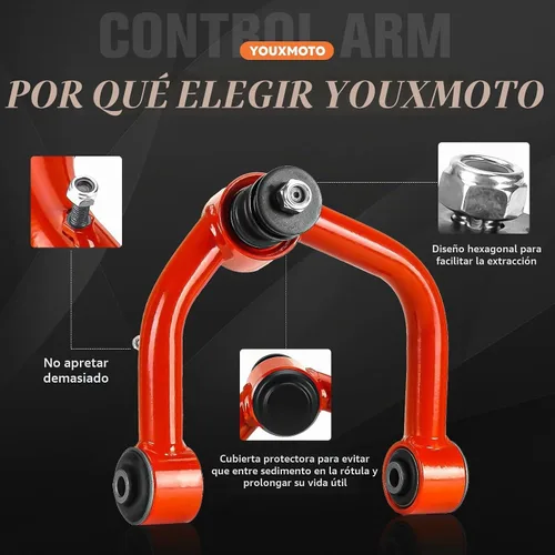 Vista 4 de Brazos de control superiores delanteros aptos para Toyota Tundra 2000-2006, para Sequoia 2001-2007, brazos de control ajustables de suspensión