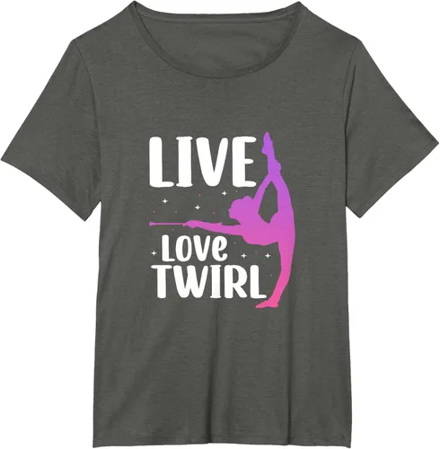 Vista 45 de Camiseta Twirl Baton Twirling Twirler Majorettes, Negro