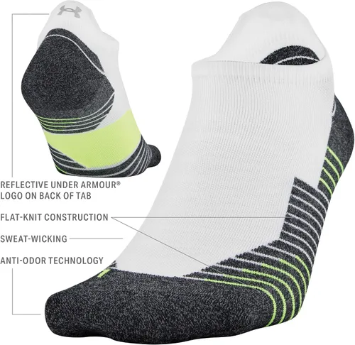 Vista 2 de Under Armour Calcetines para adultos para correr 2 pares